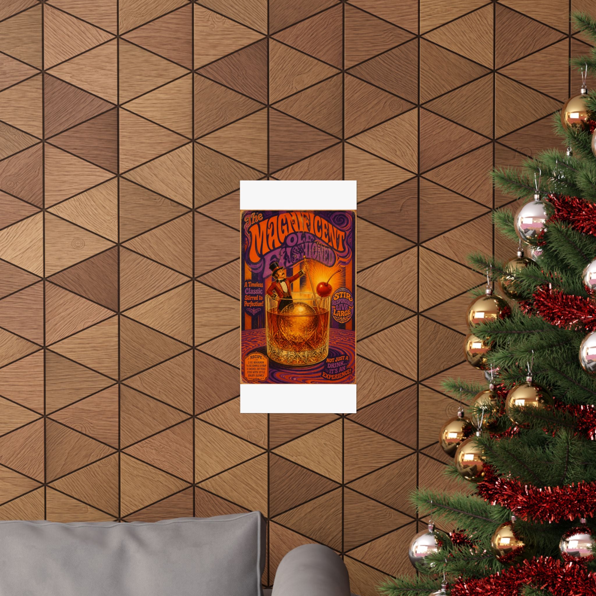 Old Fashioned Ringmaster Wall Art Poster 18×24 Psychedelic Cafe Decor Maximalist Print