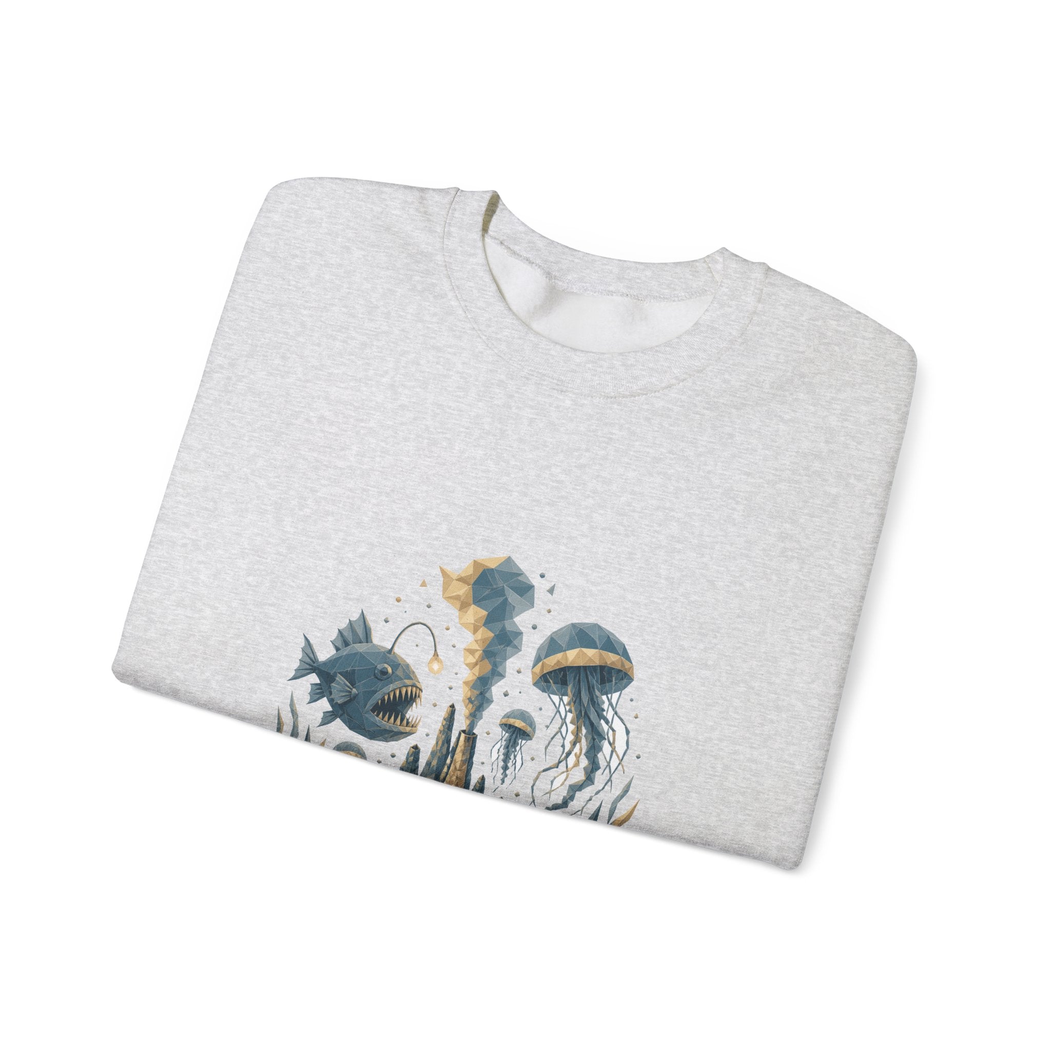 Matching Couple Sweatshirt - Coral Reef & Deep Sea Matching Couple Comfort Colors Crew Geometric Art His Hers Love Gift - Design B
