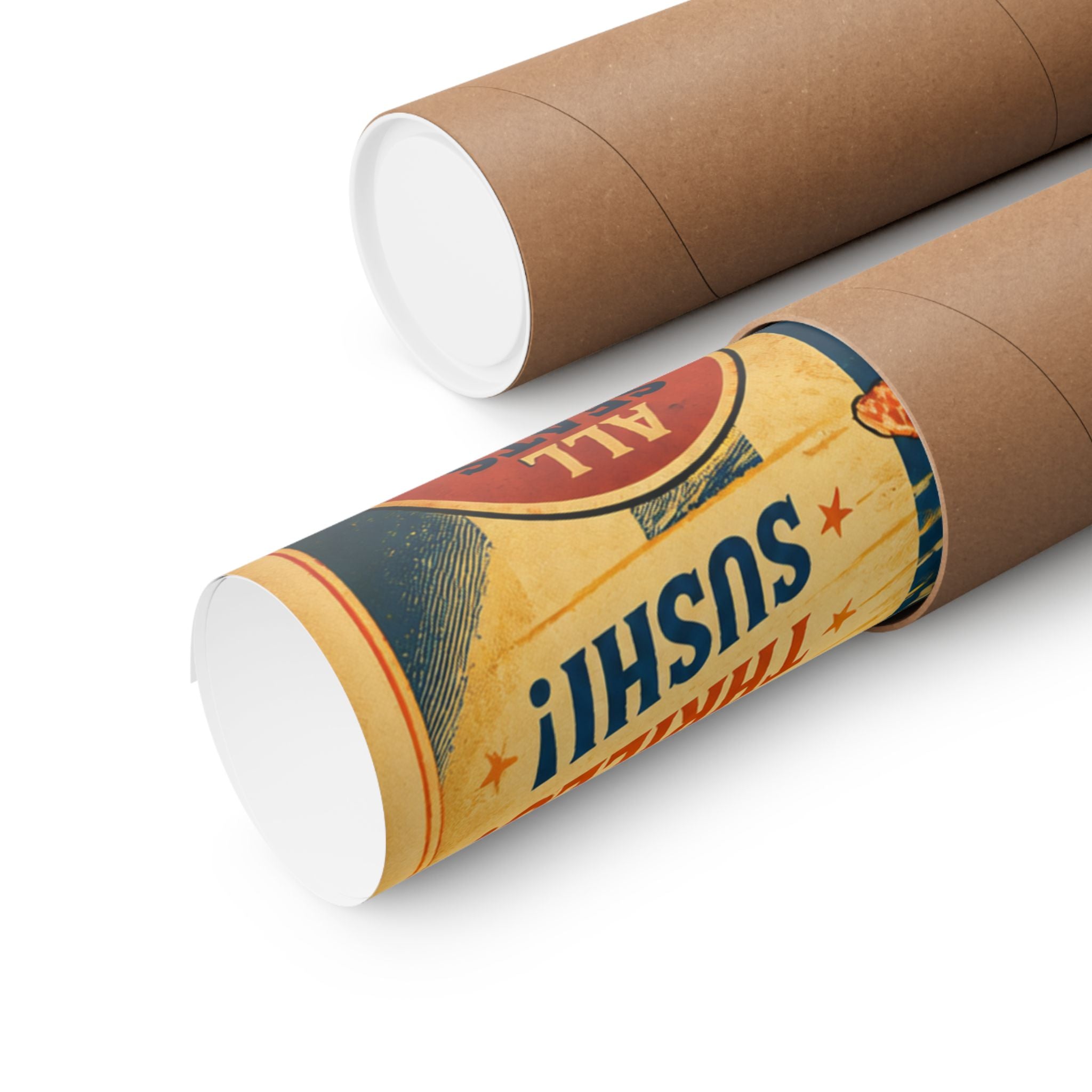 Sushi Roll Cannon Wall Art Poster 18×24 Vintage Circus Kitchen Decor Maximalist Print