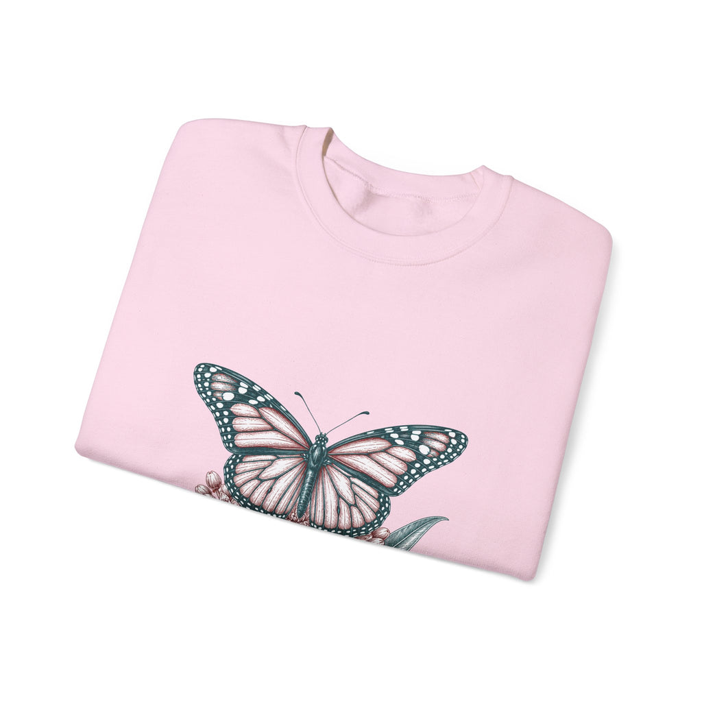 Matching Couple Sweatshirt - Butterfly & Moth Matching Couple Premium Fleece Sweatshirt Hand-Drawn Art His Hers Anniversary Gift - Design A