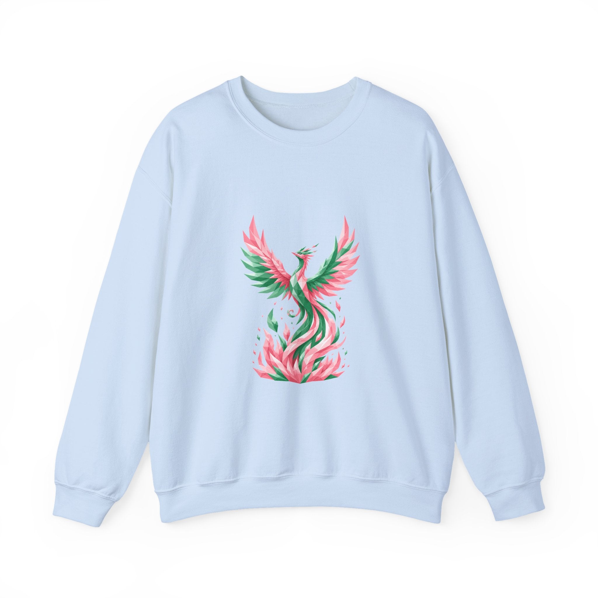 Matching Couple Sweatshirt - Dragon & Phoenix Matching Couple Premium Fleece Sweatshirt Geometric Art His Hers Love Gift - Design B