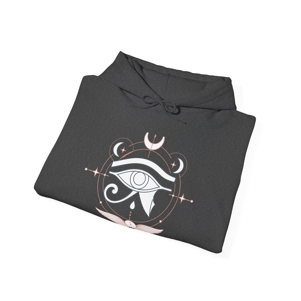 Matching Couple Sweatshirt - Eye of Ra & Horus Matching Couple Hooded Sweatshirt Minimalist Art His Hers Valentine Gift - Design B