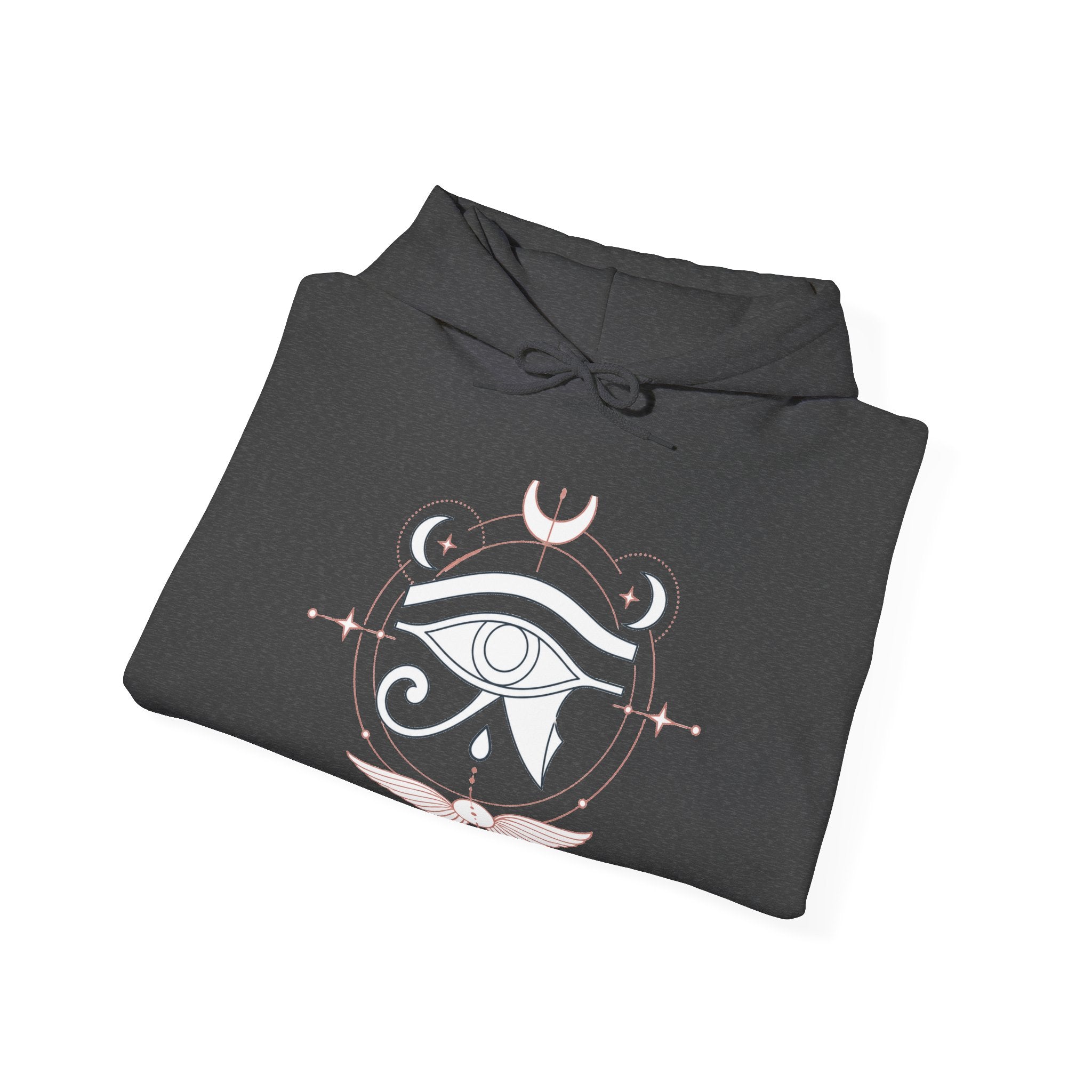 Matching Couple Sweatshirt - Eye of Ra & Horus Matching Couple Hooded Sweatshirt Minimalist Art His Hers Valentine Gift - Design B