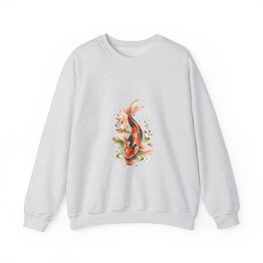 Matching Couple Sweatshirt - Koi Fish Yin Yang Matching Couple Comfort Colors Crew Watercolor Art His Hers Birthday Gift - Design B