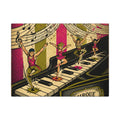 Grand Piano Acrobats Wall Art Canvas 16×20 Pop Art Living Room Decor Maximalist Print