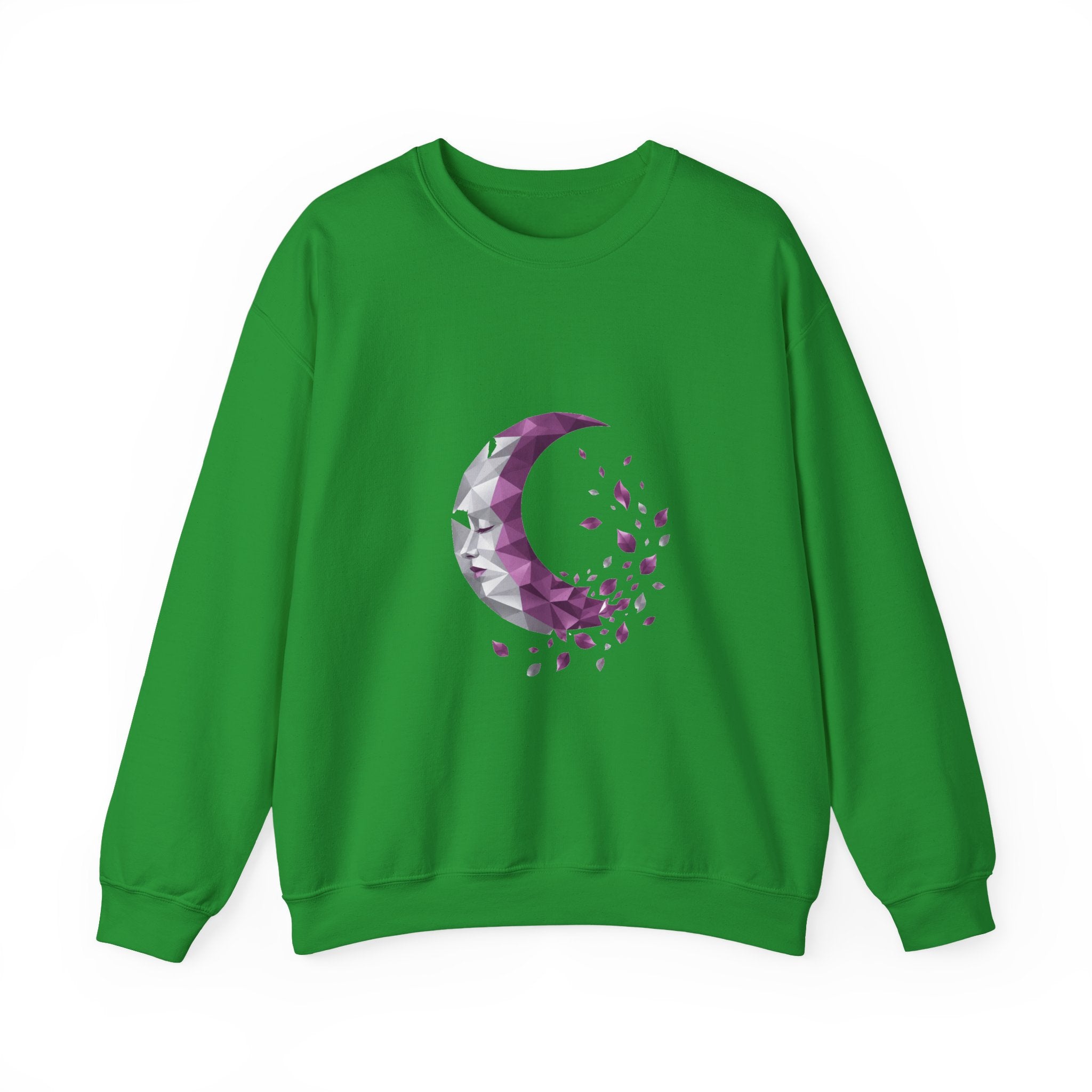 Matching Couple Sweatshirt - Waxing & Waning Moon Matching Couple Premium Fleece Sweatshirt Geometric Art His Hers Love Gift - Design B