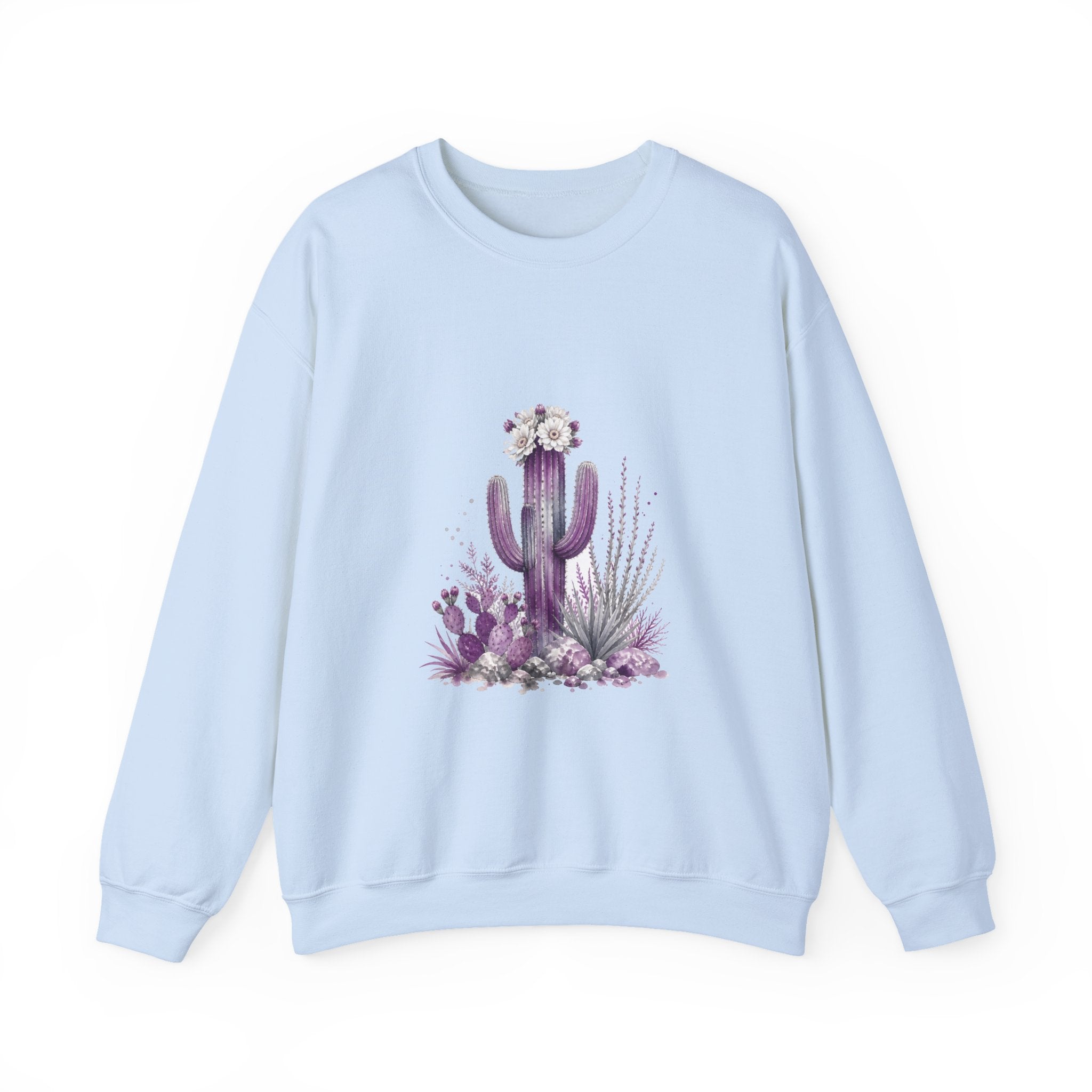 Matching Couple Sweatshirt - Desert & Rainforest Matching Couple Comfort Colors Crew Watercolor Art His Hers Birthday Gift - Design A