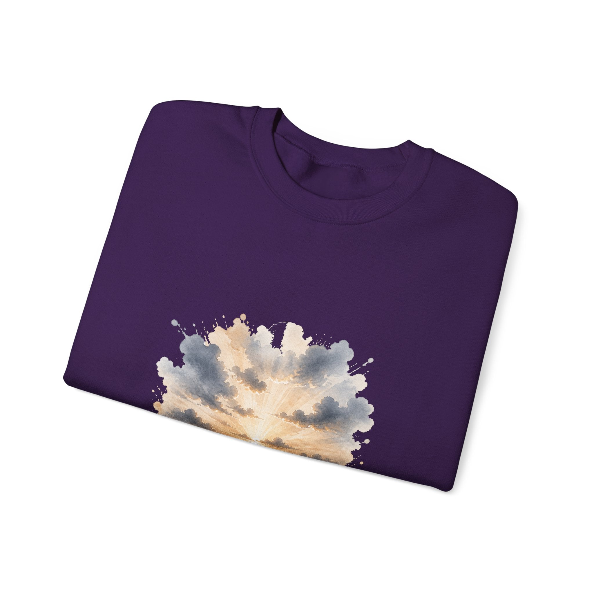 Matching Couple Sweatshirt - Sunrise & Sunset Matching Couple Premium Fleece Sweatshirt Watercolor Art His Hers Birthday Gift - Design A