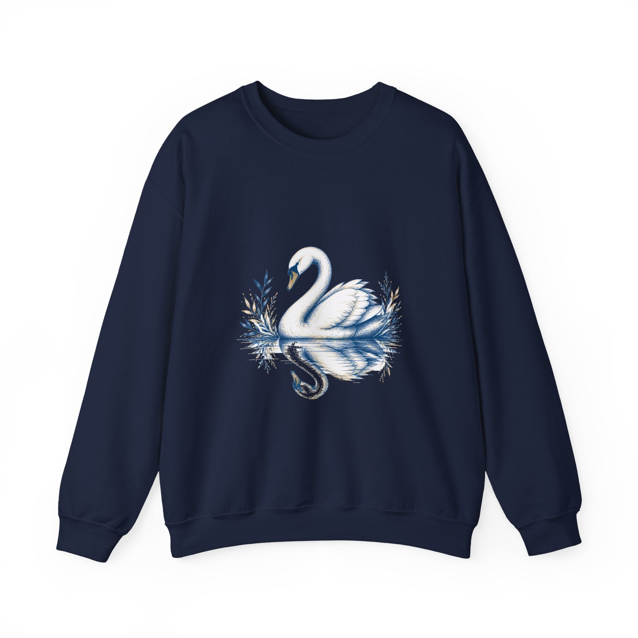 Matching Couple Sweatshirt - Raven & Swan Matching Couple Crewneck Sweatshirt Hand-Drawn Art His Hers Best Friend Gift - Design B