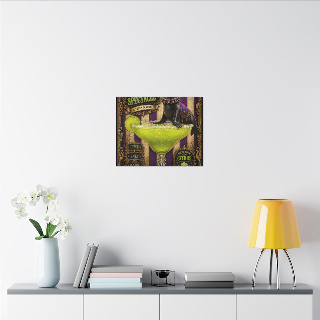 Margarita Balancing Seal Wall Art Canvas 16×20 Baroque Home Office Decor Maximalist Print