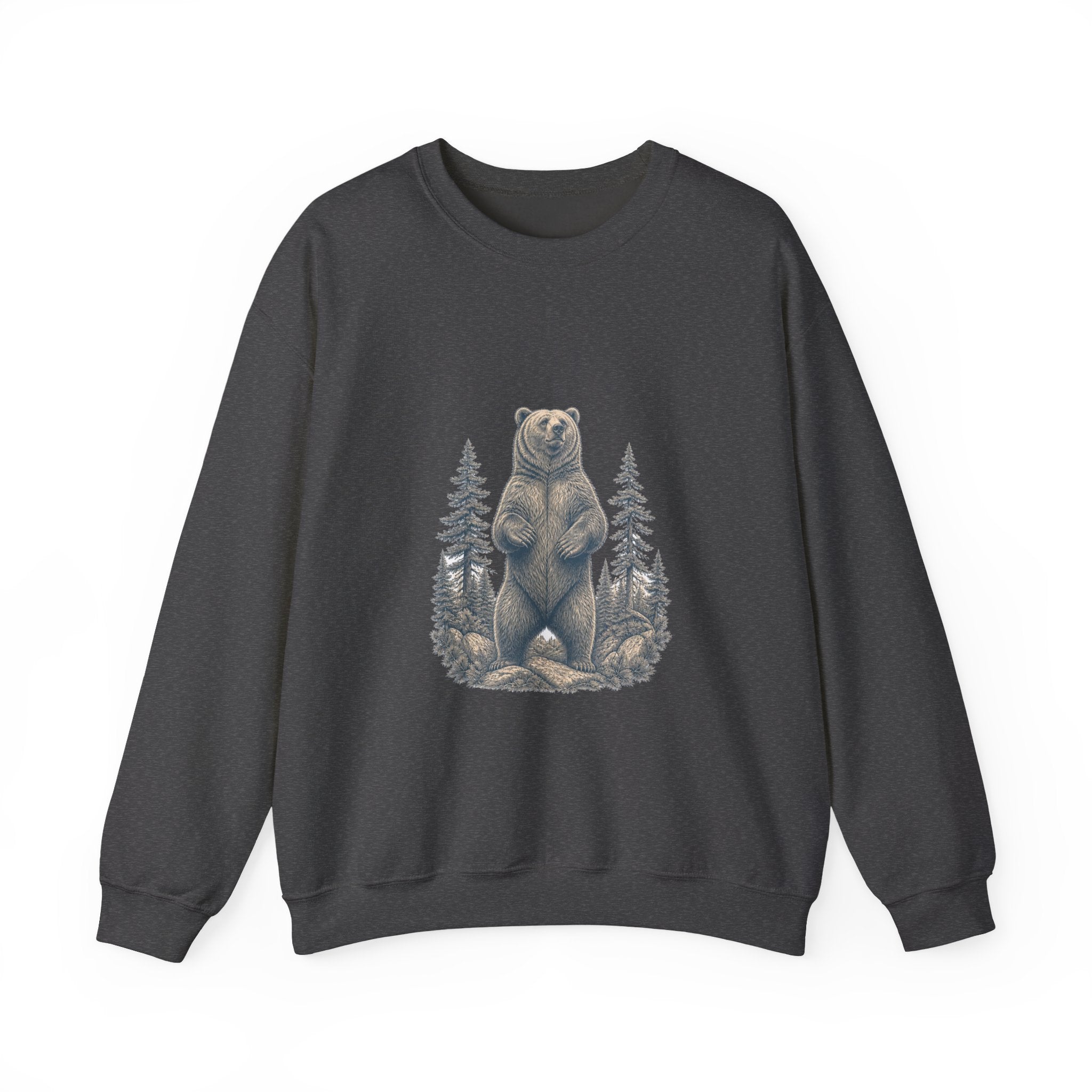 Matching Couple Sweatshirt - Bear & Deer Matching Couple Comfort Colors Crew Vintage Art His Hers Honeymoon Gift - Design A