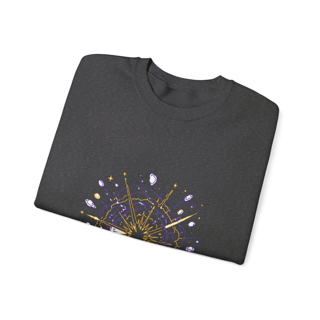 Matching Couple Sweatshirt - Galaxy & Supernova Matching Couple Crewneck Sweatshirt Minimalist Art His Hers Valentine Gift - Design B