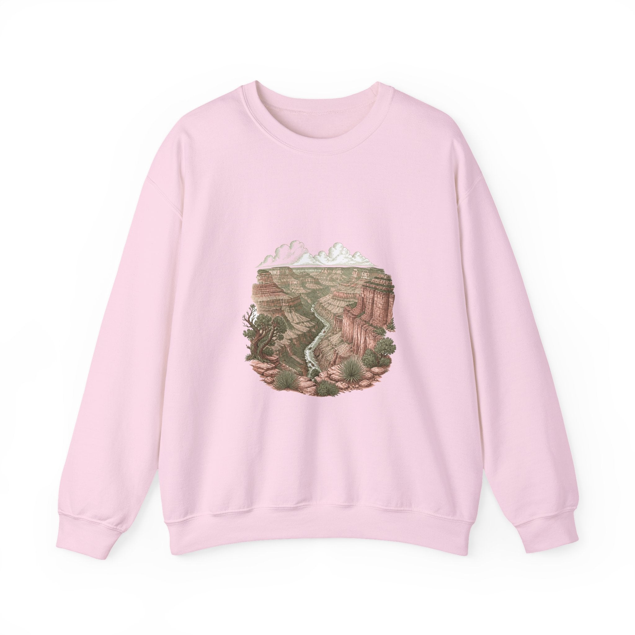 Matching Couple Sweatshirt - Lavender Fields & Canyon Matching Couple Comfort Colors Crew Vintage Art His Hers Honeymoon Gift - Design B