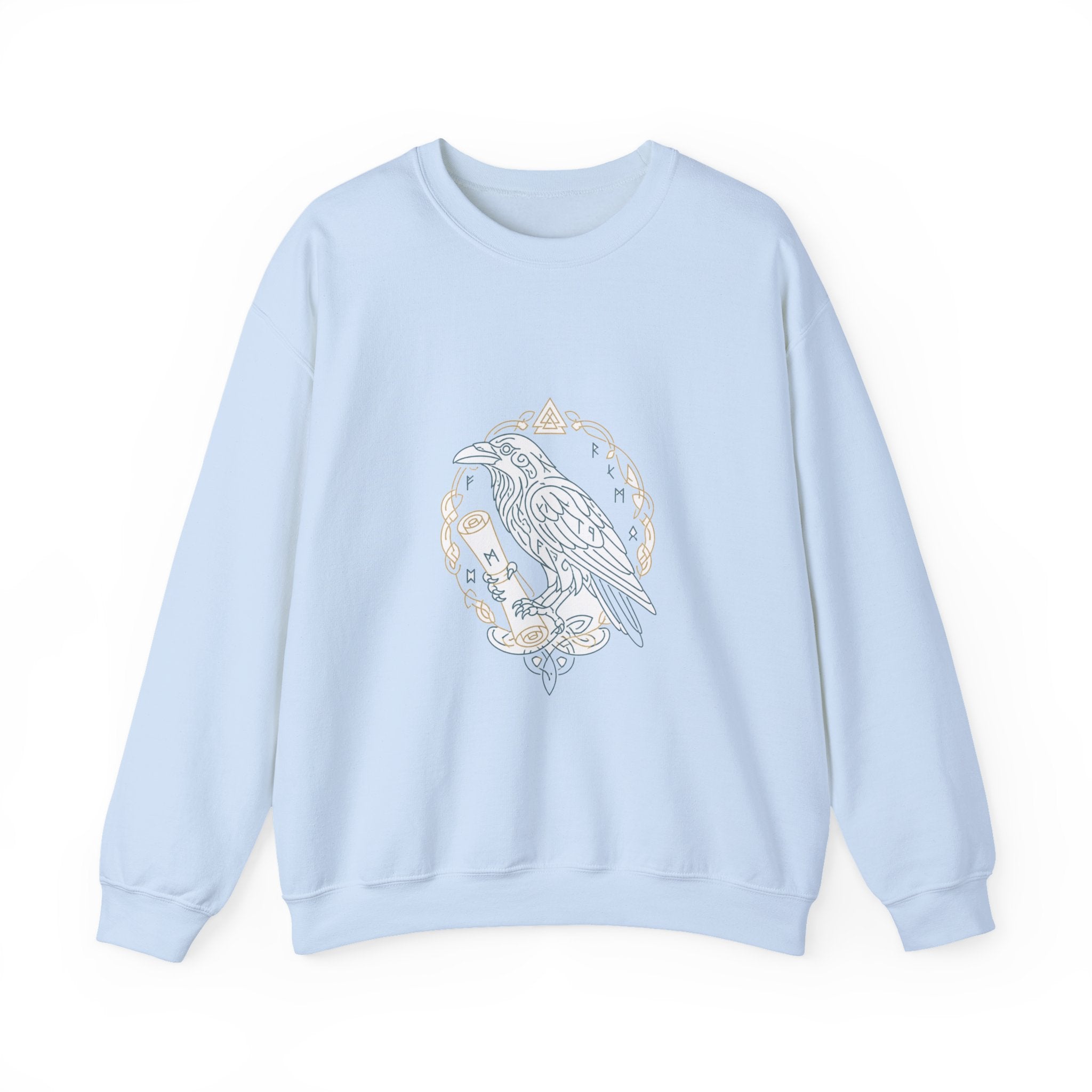 Matching Couple Sweatshirt - Huginn & Muninn Matching Couple Comfort Colors Crew Minimalist Art His Hers Christmas Gift - Design B