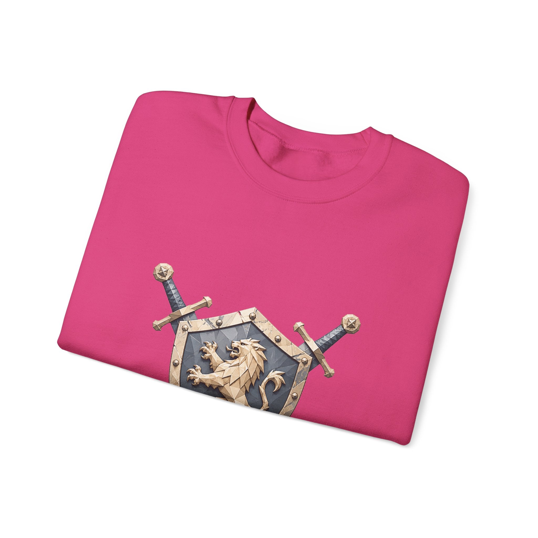 Matching Couple Sweatshirt - Crown & Shield Matching Couple Crewneck Sweatshirt Geometric Art His Hers Couple Gift - Design B