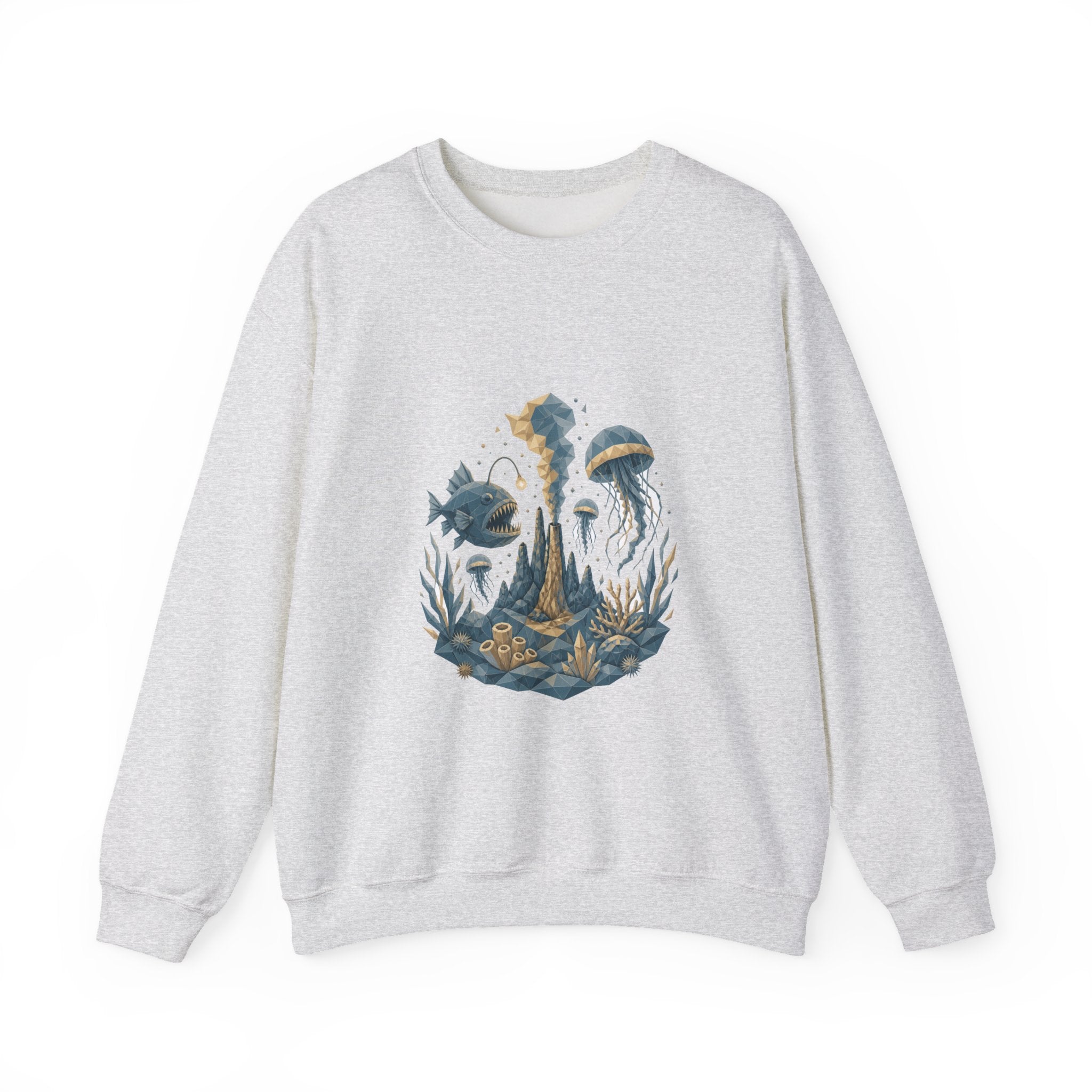 Matching Couple Sweatshirt - Coral Reef & Deep Sea Matching Couple Comfort Colors Crew Geometric Art His Hers Love Gift - Design B