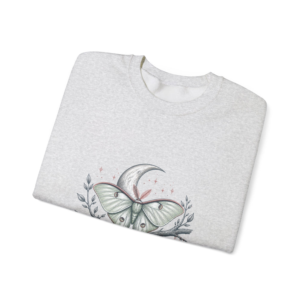 Matching Couple Sweatshirt - Butterfly & Moth Matching Couple Comfort Colors Crew Hand-Drawn Art His Hers Anniversary Gift - Design B