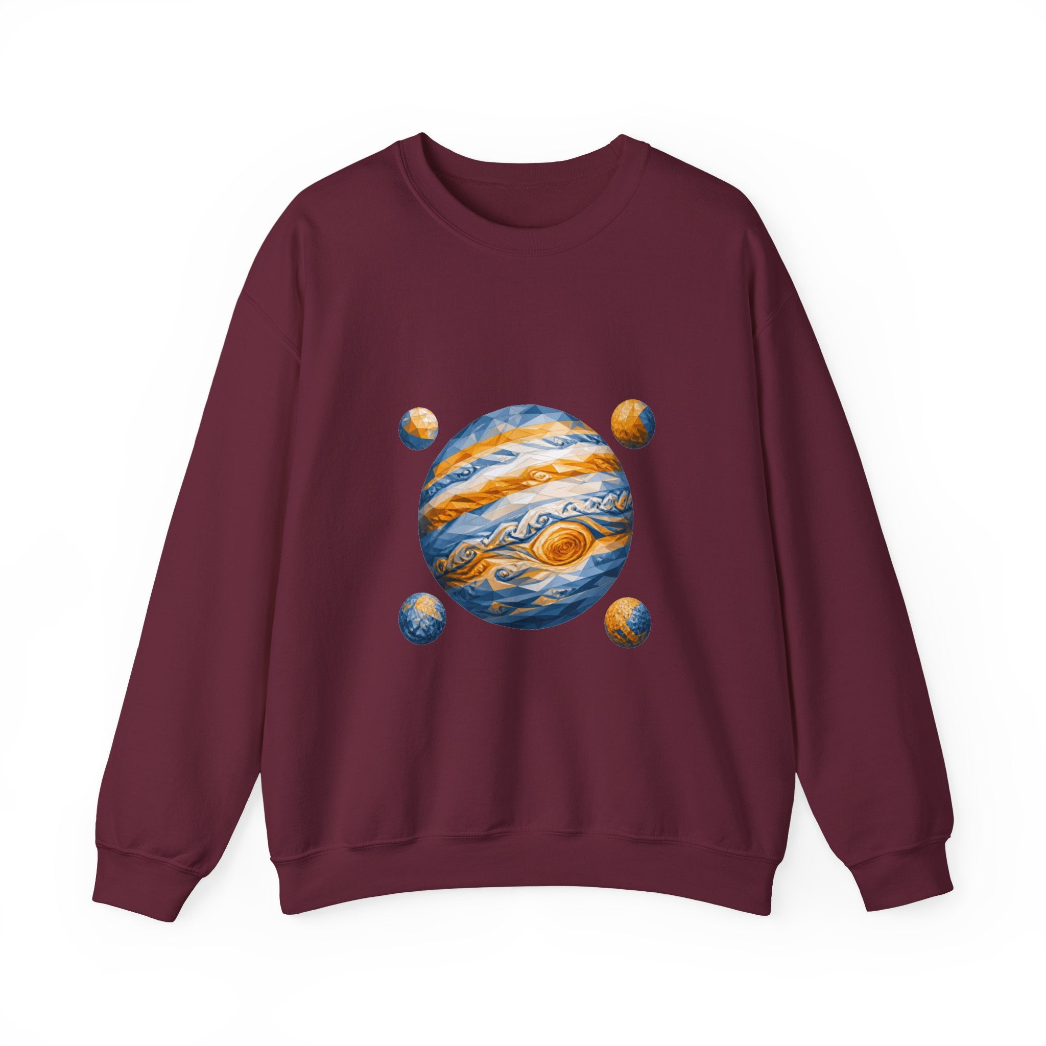 Matching Couple Sweatshirt - Saturn & Jupiter Matching Couple Comfort Colors Crew Geometric Art His Hers Love Gift - Design B
