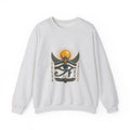 Matching Couple Sweatshirt - Eye of Ra & Horus Matching Couple Premium Fleece Sweatshirt Hand-Drawn Art His Hers Anniversary Gift - Design A