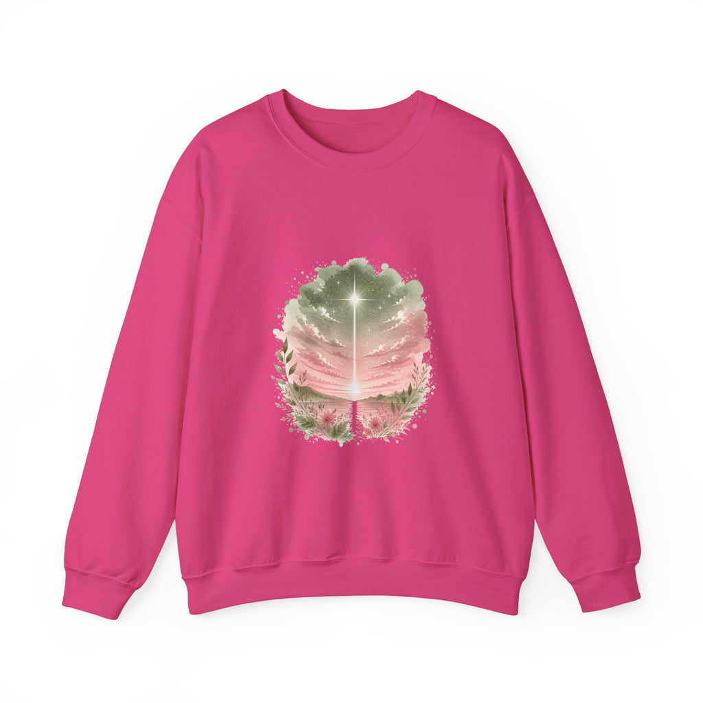 Matching Couple Sweatshirt - Evening & Morning Star Matching Couple Comfort Colors Crew Watercolor Art His Hers Birthday Gift - Design A