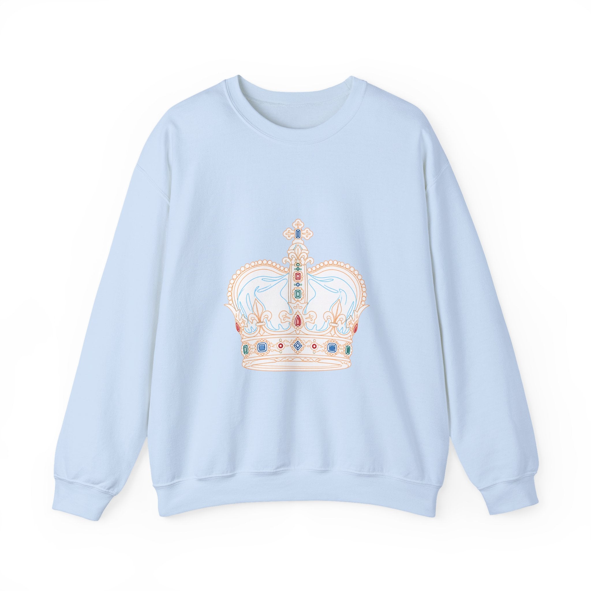 Matching Couple Sweatshirt - Crown & Shield Matching Couple Comfort Colors Crew Minimalist Art His Hers Christmas Gift - Design A
