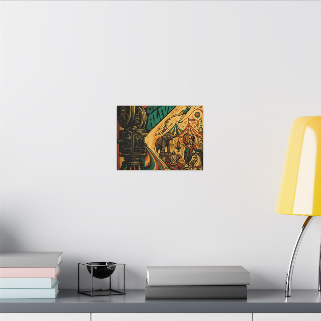 Film Camera Projector Show Wall Art Canvas 16×20 Psychedelic Cafe Decor Maximalist Print