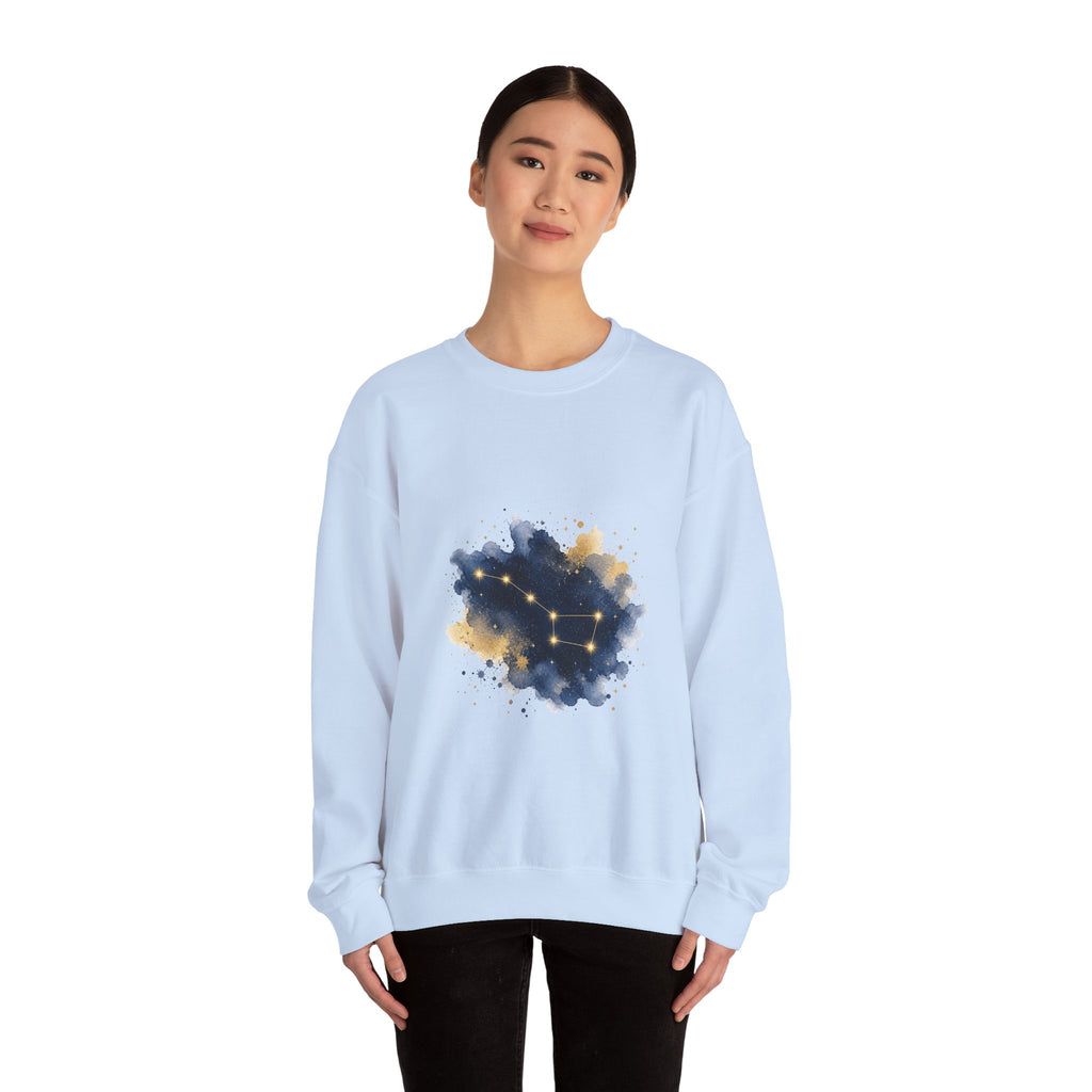 Matching Couple Sweatshirt - Big & Little Dipper Matching Couple Comfort Colors Crew Watercolor Art His Hers Birthday Gift - Design A