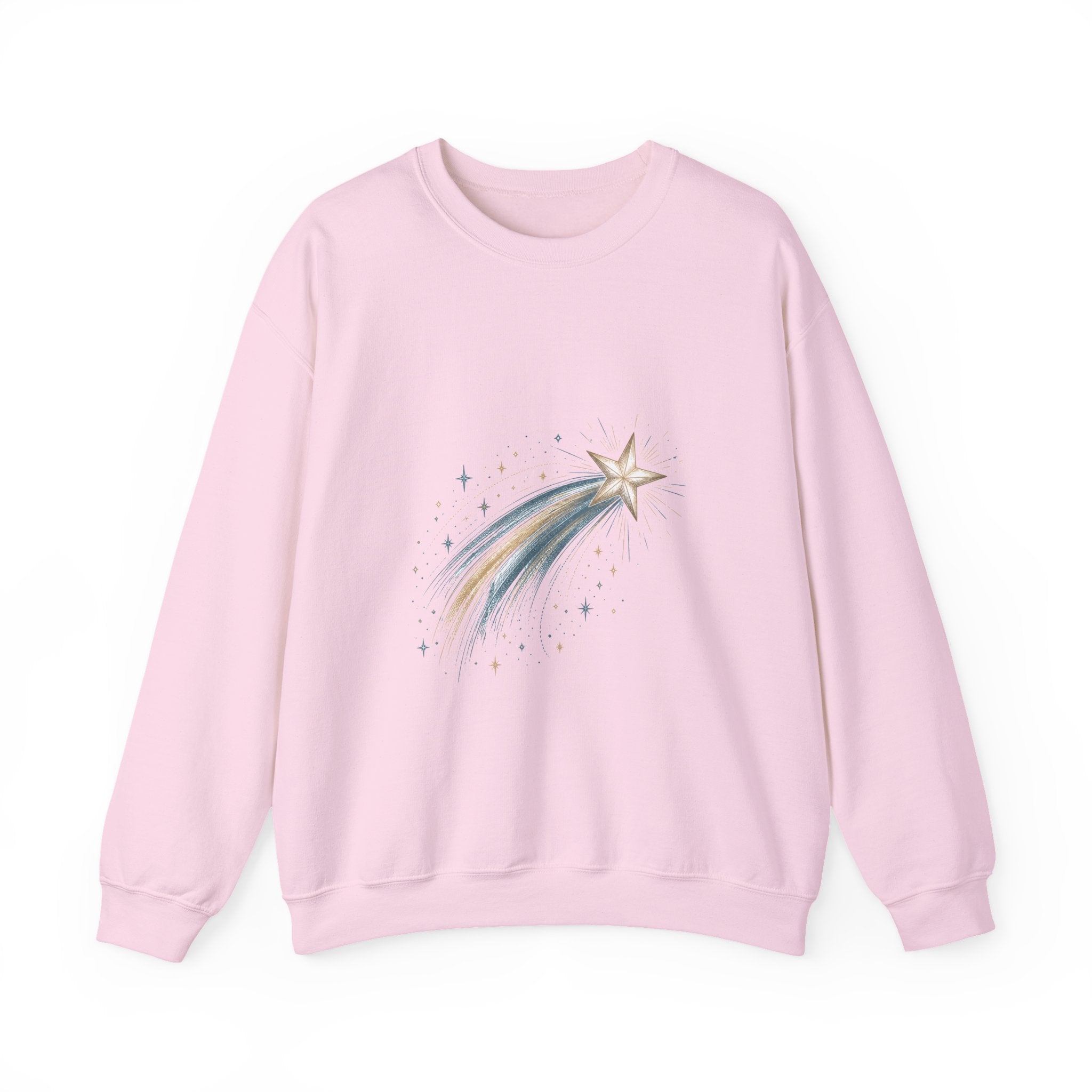 Matching Couple Sweatshirt - Shooting Star & North Star Matching Couple Crewneck Sweatshirt Hand-Drawn Art His Hers Best Friend Gift - Design A