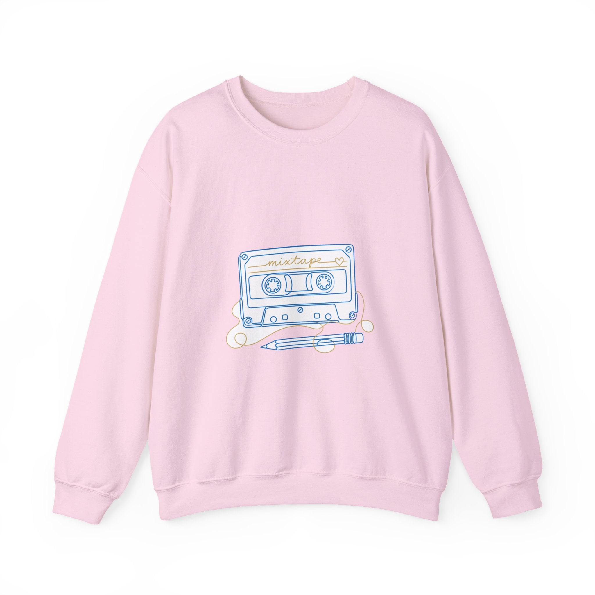 Matching Couple Sweatshirt - Vinyl & Cassette Matching Couple Comfort Colors Crew Minimalist Art His Hers Christmas Gift - Design B