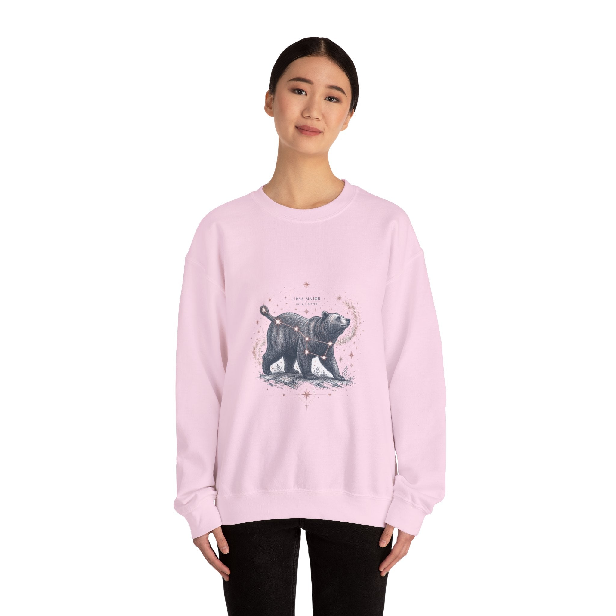 Matching Couple Sweatshirt - Big & Little Dipper Matching Couple Premium Fleece Sweatshirt Vintage Art His Hers Honeymoon Gift - Design A
