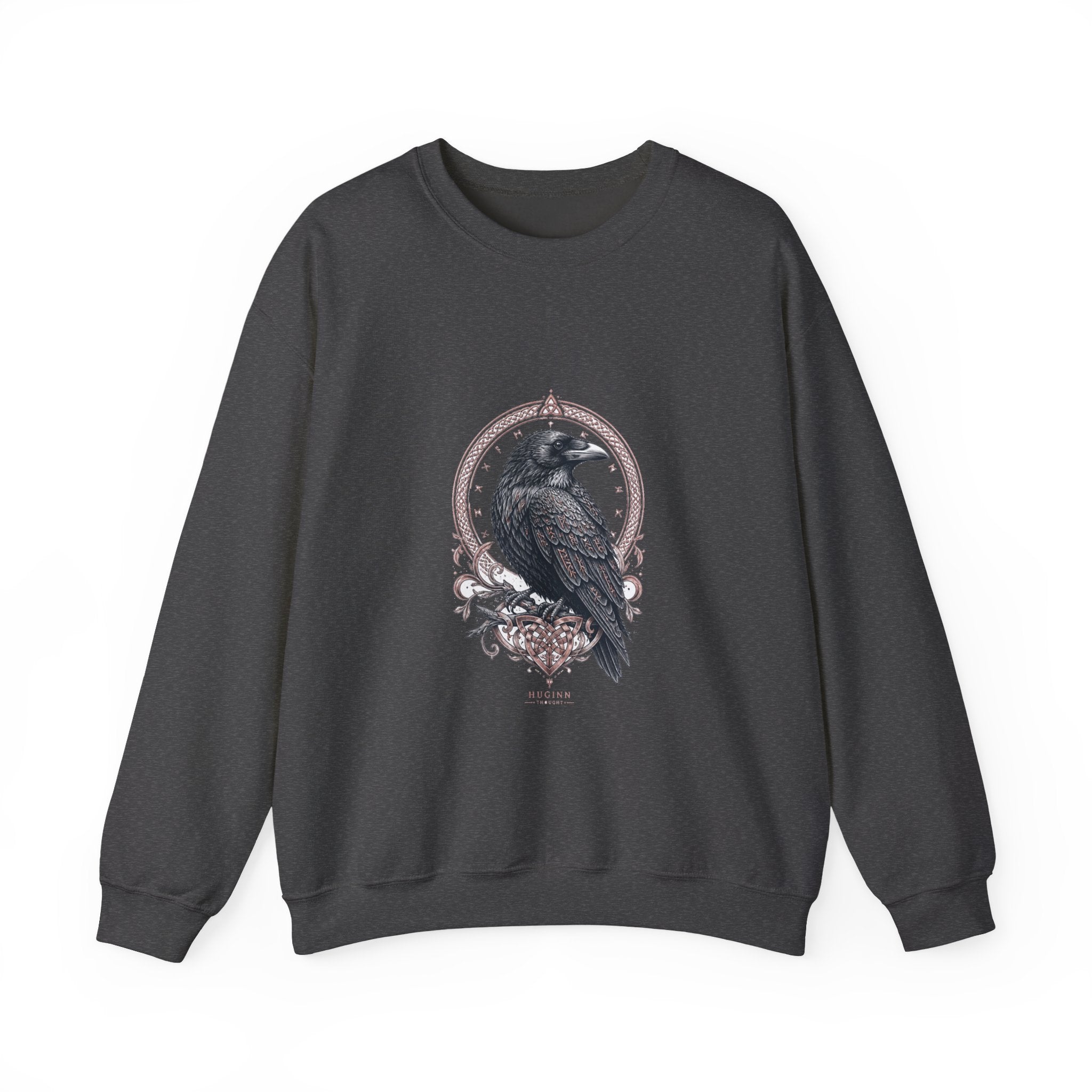 Matching Couple Sweatshirt - Huginn & Muninn Matching Couple Comfort Colors Crew Hand-Drawn Art His Hers Anniversary Gift - Design A