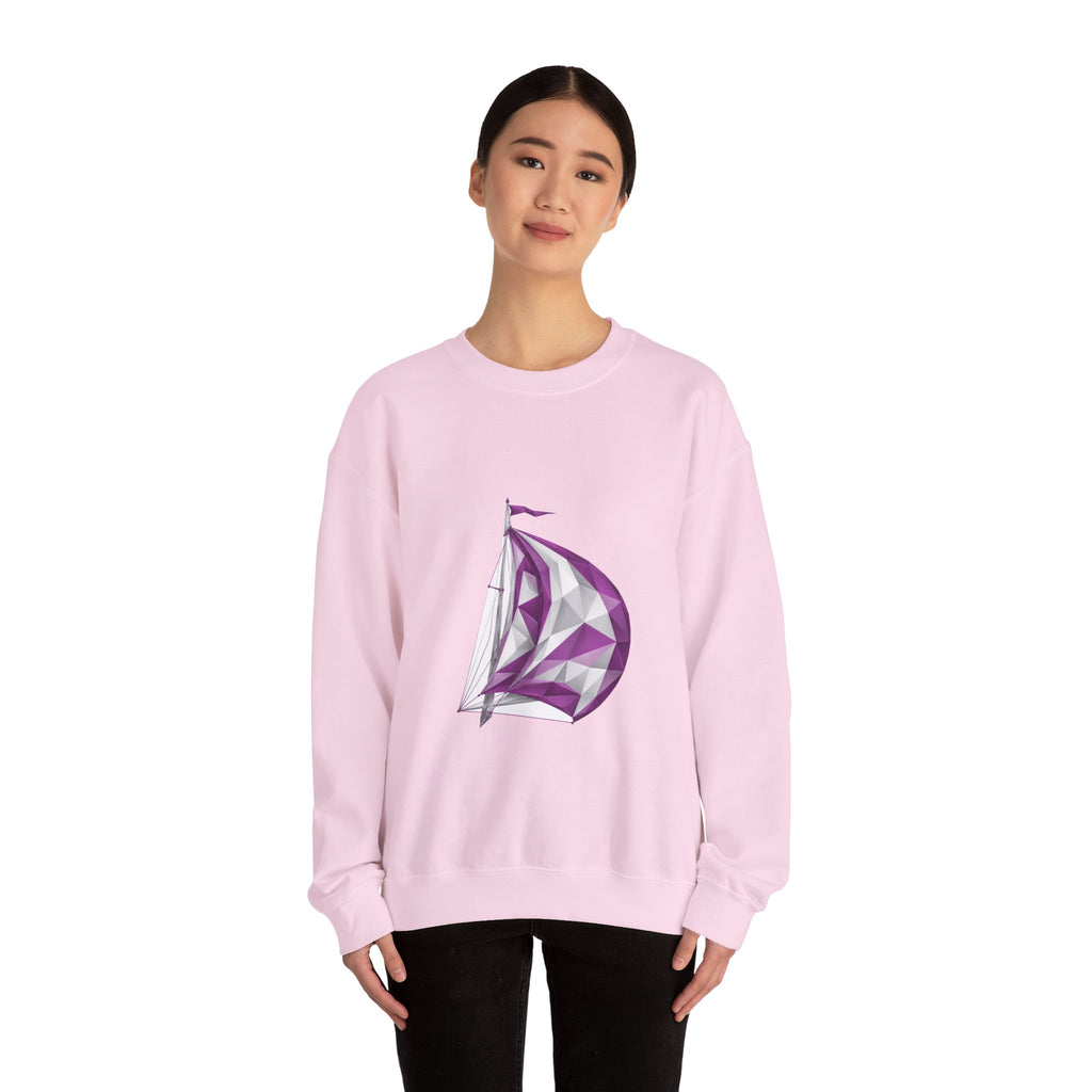 Matching Couple Sweatshirt - Anchor & Sail Matching Couple Comfort Colors Crew Geometric Art His Hers Love Gift - Design B