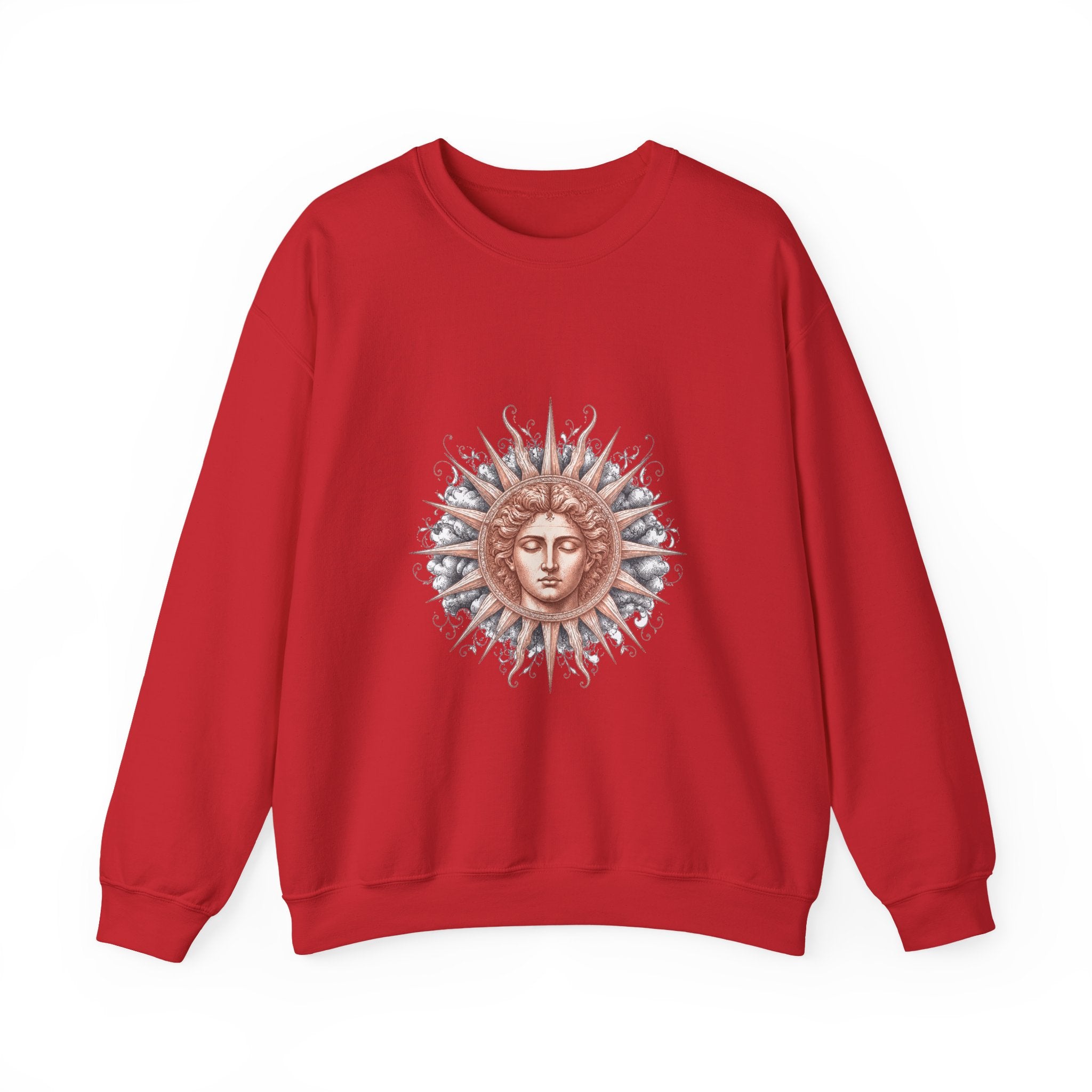 Matching Couple Sweatshirt - Helios & Selene Matching Couple Premium Fleece Sweatshirt Vintage Art His Hers Honeymoon Gift - Design A