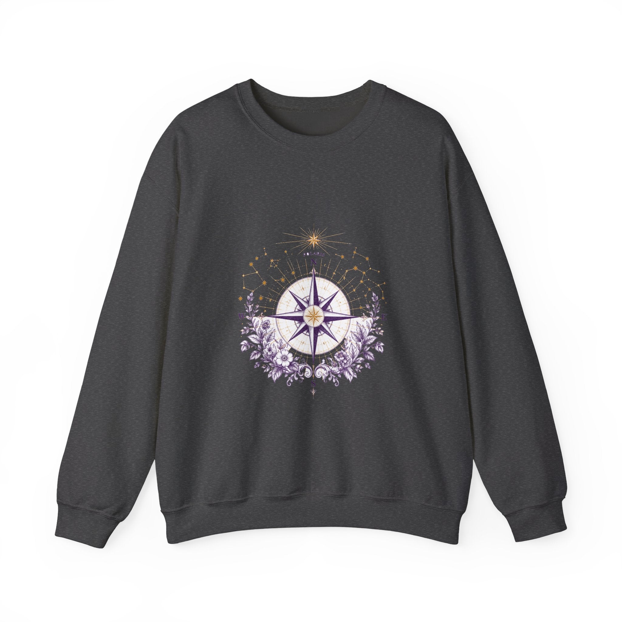 Matching Couple Sweatshirt - Shooting Star & North Star Matching Couple Comfort Colors Crew Vintage Art His Hers Honeymoon Gift - Design B