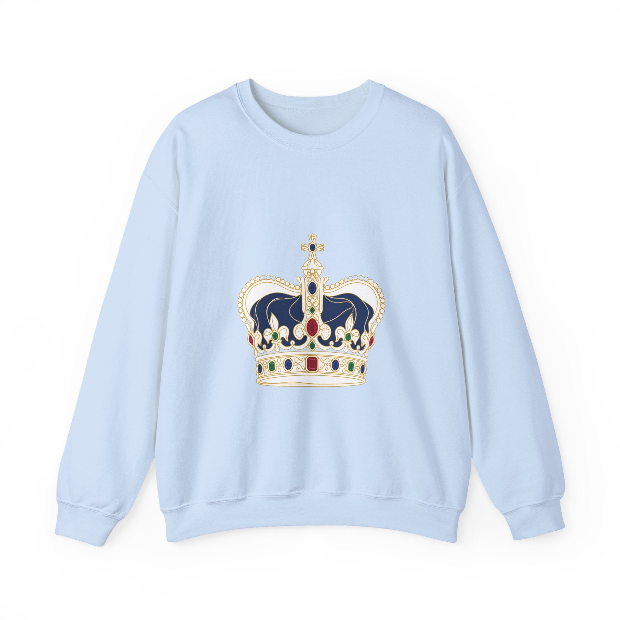 Matching Couple Sweatshirt - Crown & Shield Matching Couple Crewneck Sweatshirt Minimalist Art His Hers Valentine Gift - Design A