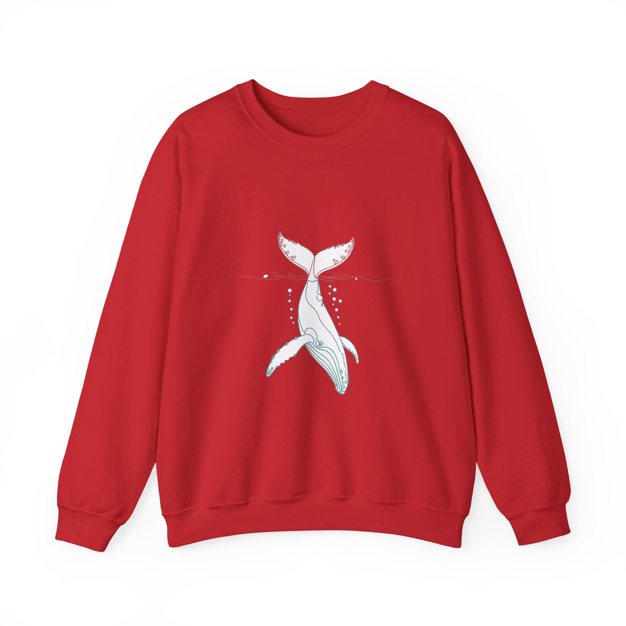 Matching Couple Sweatshirt - Eagle & Whale Matching Couple Crewneck Sweatshirt Minimalist Art His Hers Valentine Gift - Design B
