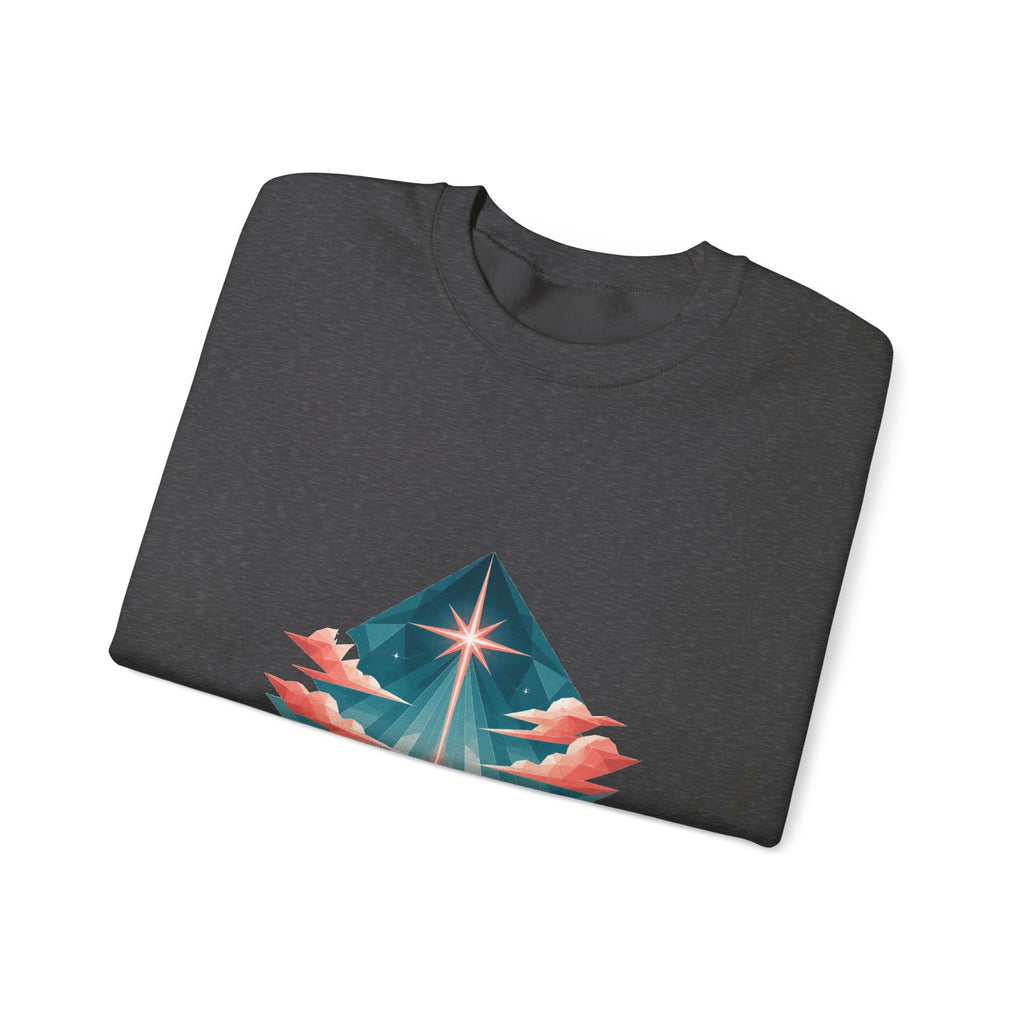 Matching Couple Sweatshirt - Evening & Morning Star Matching Couple Comfort Colors Crew Geometric Art His Hers Love Gift - Design A