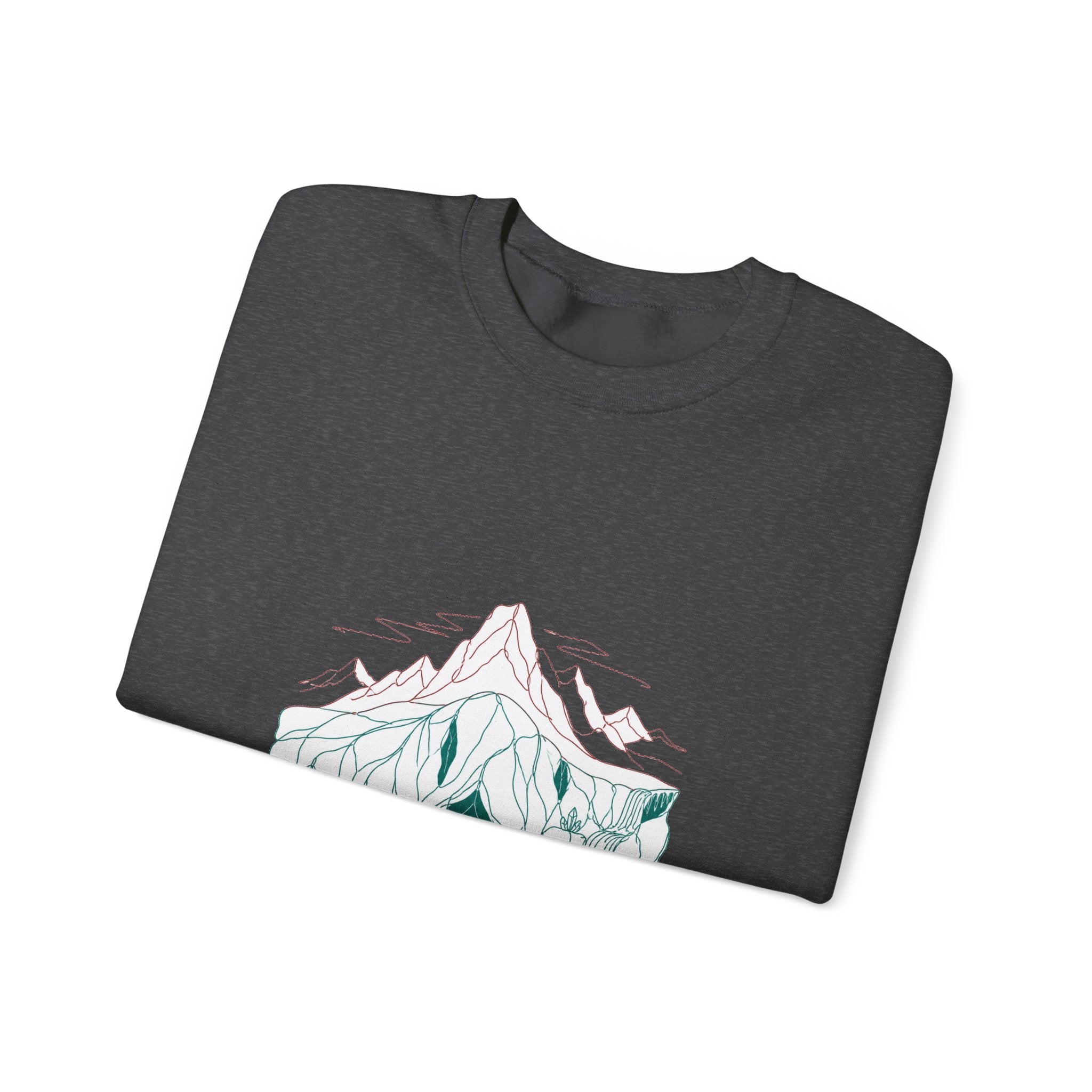 Matching Couple Sweatshirt - Volcano & Glacier Matching Couple Comfort Colors Crew Minimalist Art His Hers Christmas Gift - Design B