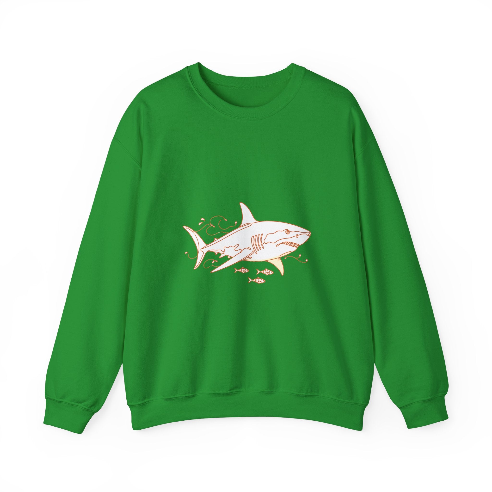 Matching Couple Sweatshirt - Shark & Dolphin Matching Couple Crewneck Sweatshirt Minimalist Art His Hers Valentine Gift - Design A