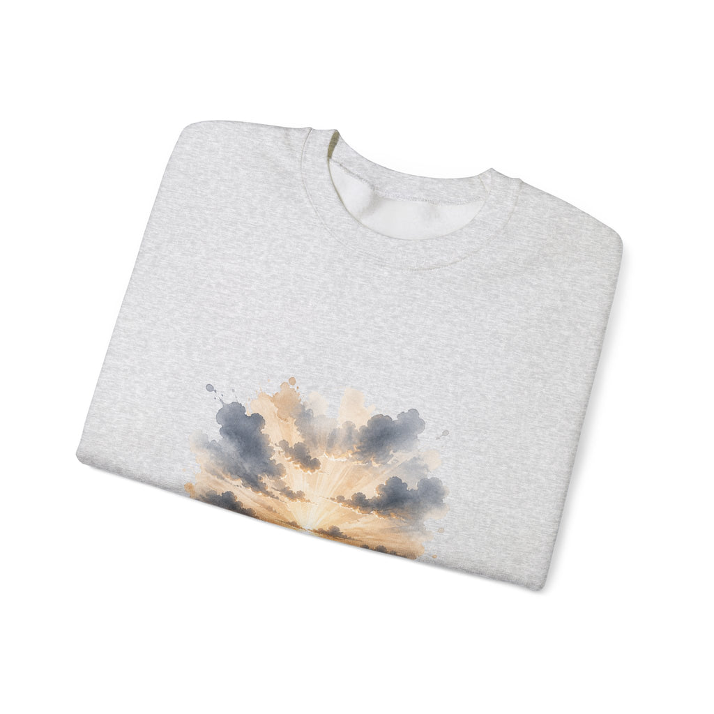 Matching Couple Sweatshirt - Sunrise & Sunset Matching Couple Premium Fleece Sweatshirt Watercolor Art His Hers Birthday Gift - Design A