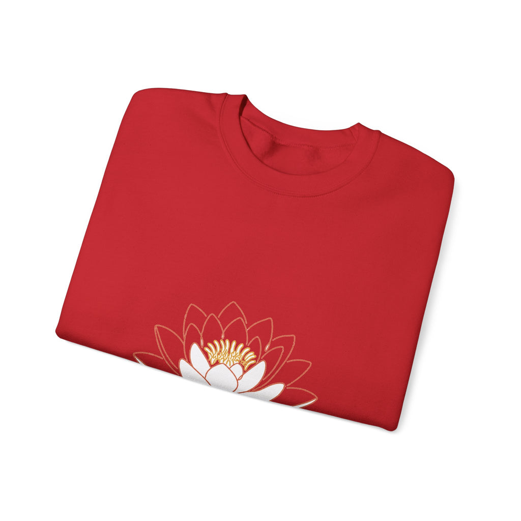 Matching Couple Sweatshirt - Open & Closed Lotus Matching Couple Comfort Colors Crew Minimalist Art His Hers Christmas Gift - Design A