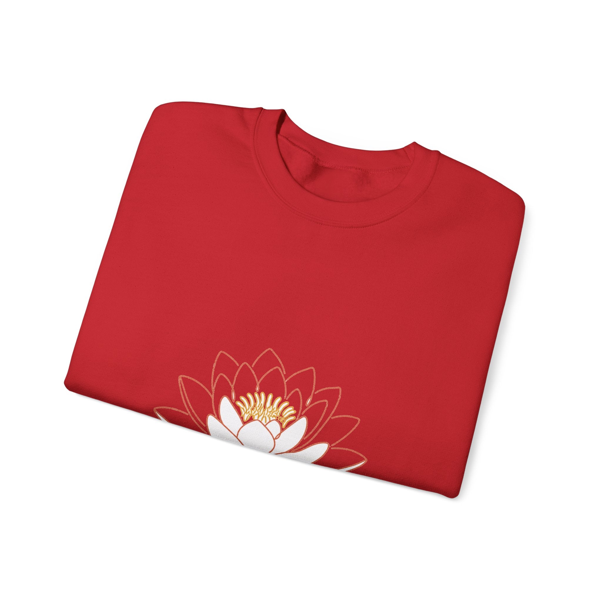 Matching Couple Sweatshirt - Open & Closed Lotus Matching Couple Comfort Colors Crew Minimalist Art His Hers Christmas Gift - Design A