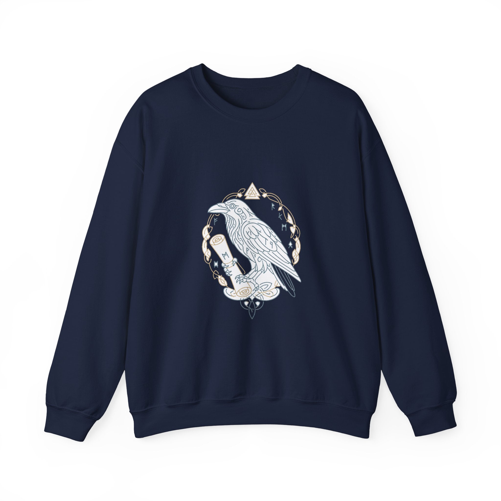 Matching Couple Sweatshirt - Huginn & Muninn Matching Couple Comfort Colors Crew Minimalist Art His Hers Christmas Gift - Design B