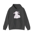 Matching Couple Sweatshirt - Lion & Lamb Matching Couple Hooded Sweatshirt Minimalist Art His Hers Valentine Gift - Design B