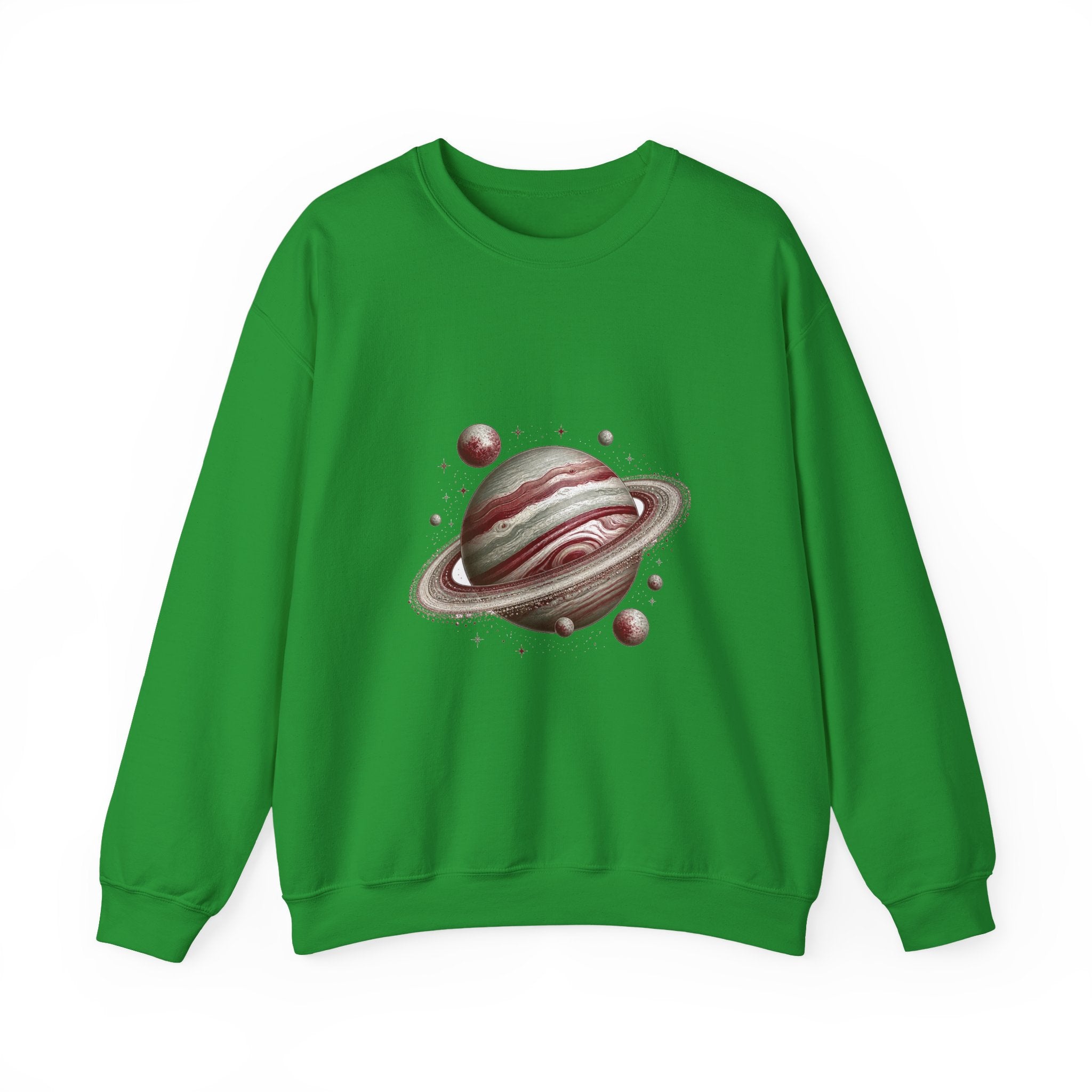 Matching Couple Sweatshirt - Astronaut & Planet Matching Couple Crewneck Sweatshirt Vintage Art His Hers Wedding Gift - Design B