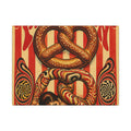 Pretzel Contortionist Wall Art Canvas 16×20 Psychedelic Cafe Decor Maximalist Print