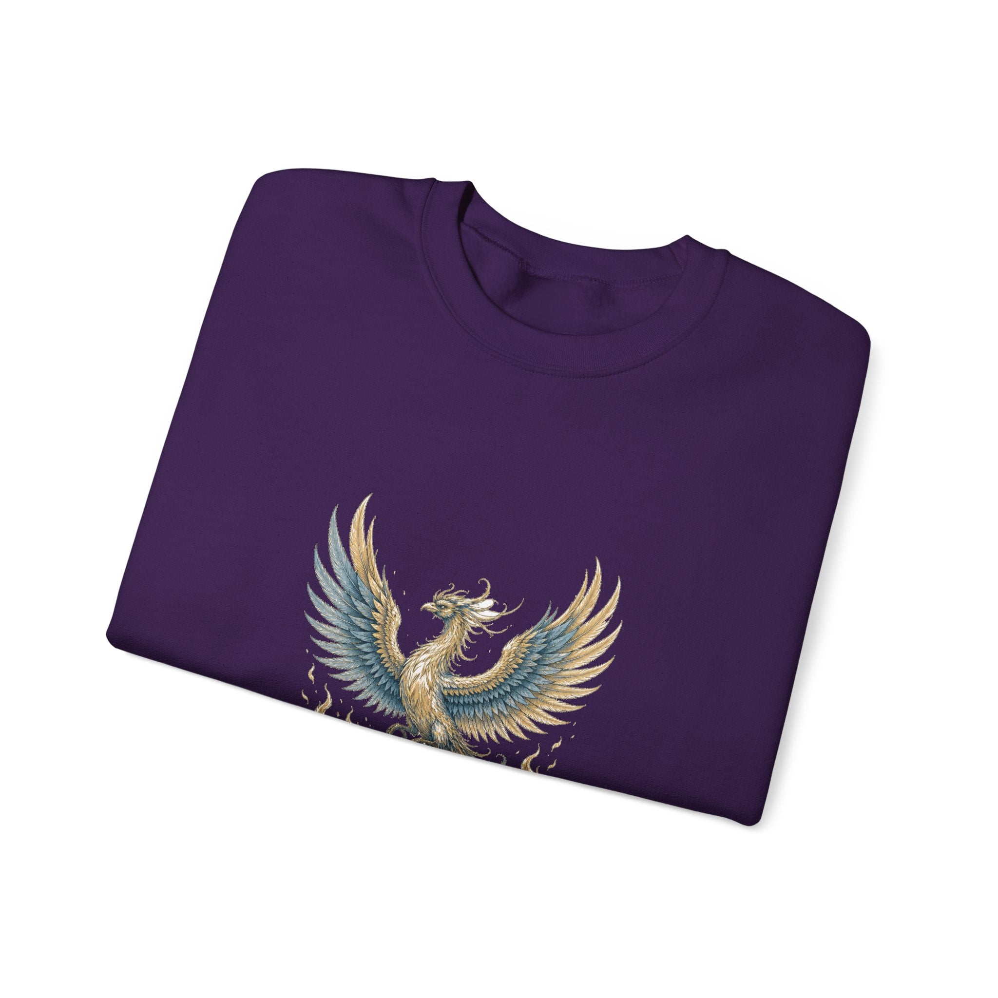 Matching Couple Sweatshirt - Dragon & Phoenix Matching Couple Crewneck Sweatshirt Hand-Drawn Art His Hers Best Friend Gift - Design B