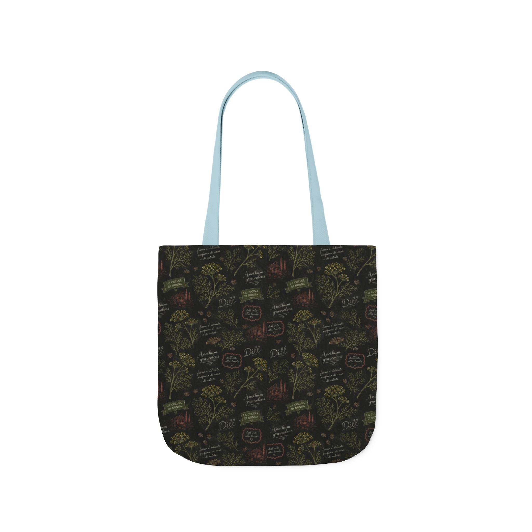 Dill Fronds Canvas Tote Bag Mediterranean Kitchen Chalk Art Design Italian Cottagecore Gift