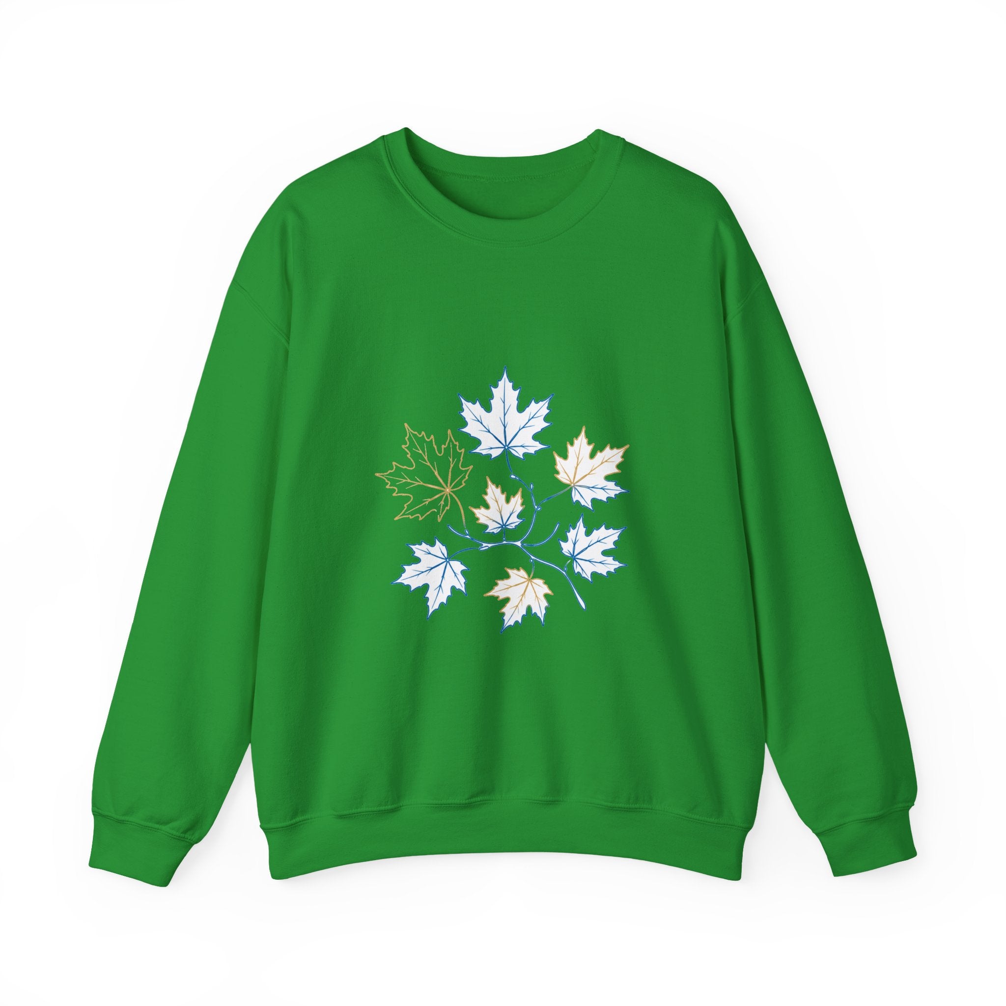Matching Couple Sweatshirt - Cherry Blossom & Maple Leaf Matching Couple Premium Fleece Sweatshirt Minimalist Art His Hers Christmas Gift - Design B