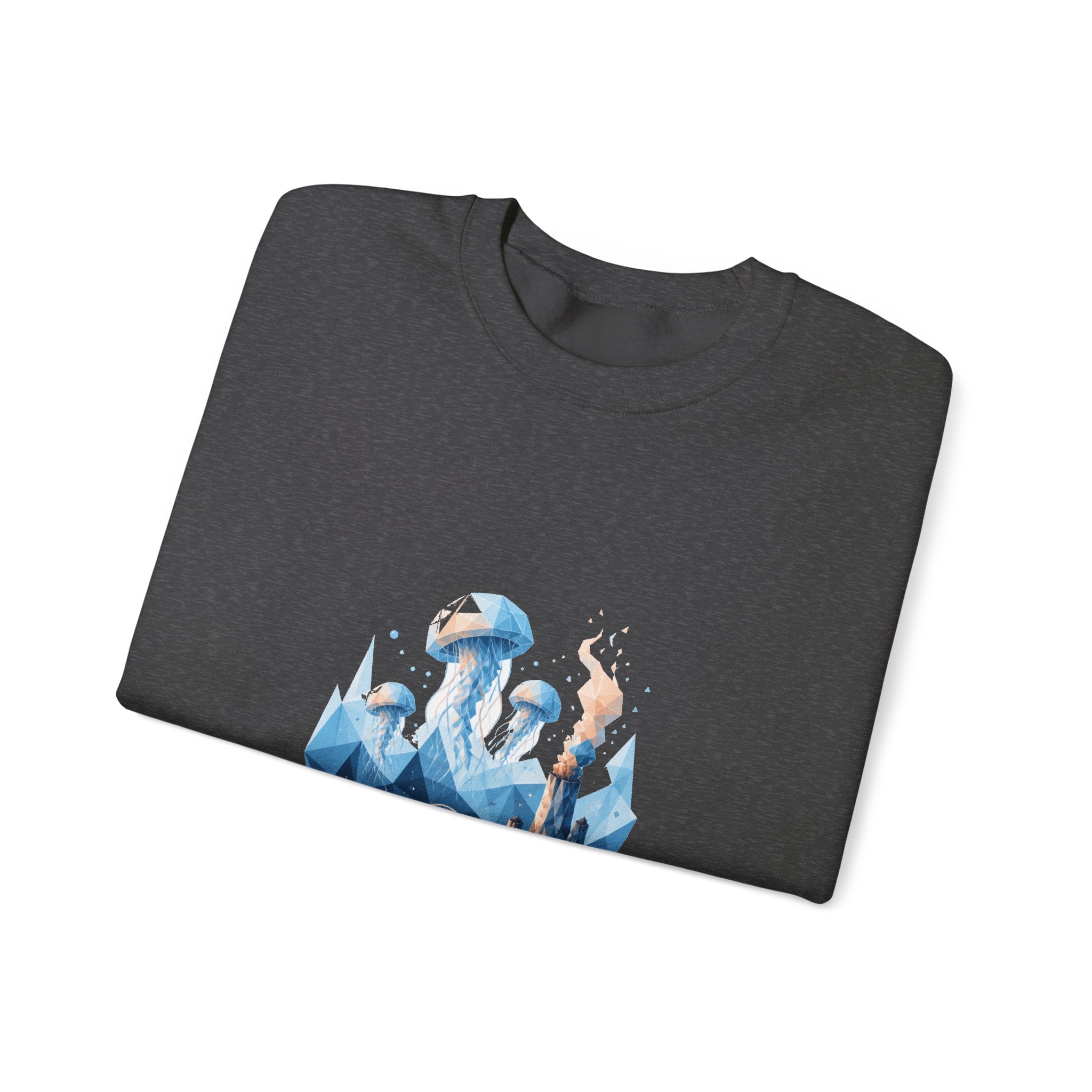Matching Couple Sweatshirt - Coral Reef & Deep Sea Matching Couple Crewneck Sweatshirt Geometric Art His Hers Couple Gift - Design B